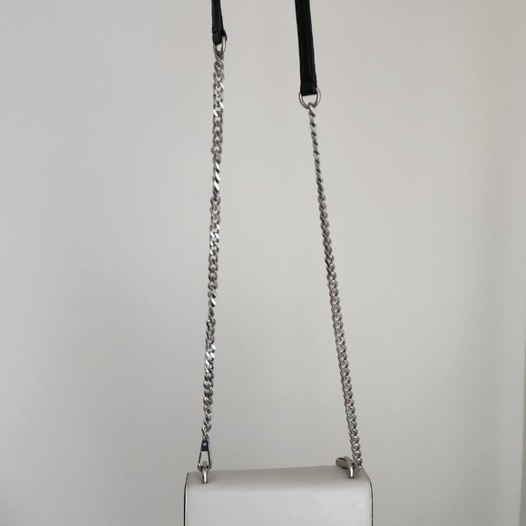 Rebecca Minkoff Crossbody Bag Grey White Black genuine leather - Picture 2 of 8